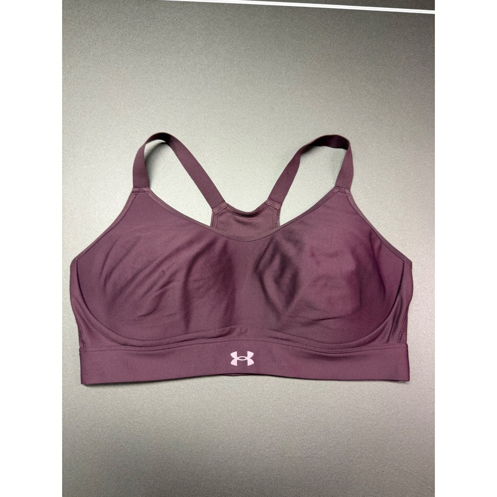 Under Armour Purple High Impact Molded Cup Sports Bra Large workout athletic